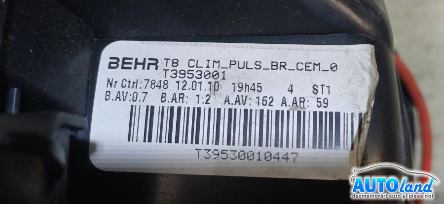 Aeroterma (ventilator Habitaclu Incalzire) PEUGEOT 3008 2009-2025 Cod T3953001