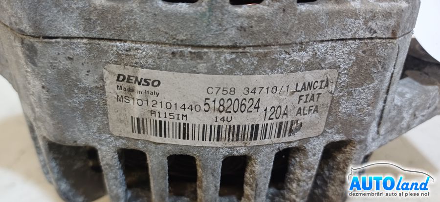 Alternator ALFA ROMEO GIULIETTA (940_) 2010-2026 Cod 51820624