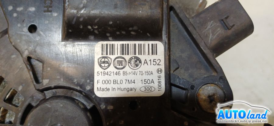 Alternator FIAT 500X (334_) 2014-2026 Cod 51942146