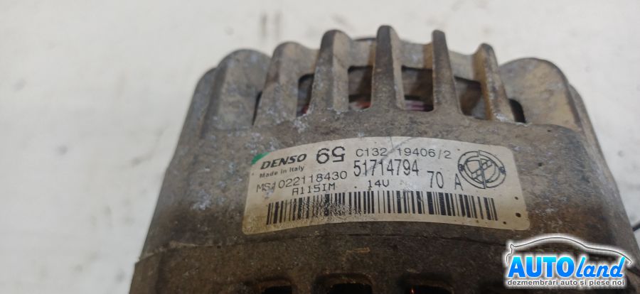 Alternator FIAT PUNTO (188) 1999-2012 Cod 51714794