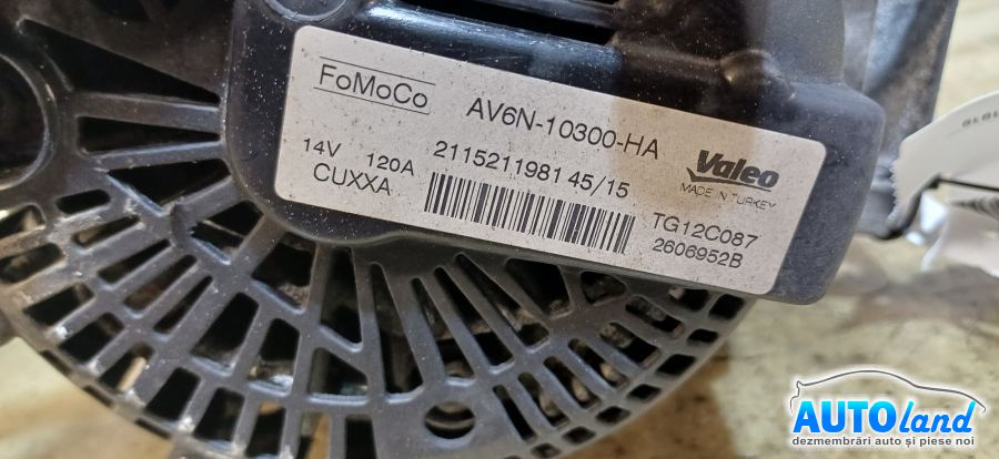 Alternator FORD C-MAX II 2010-2026 Cod AV6N10300HA