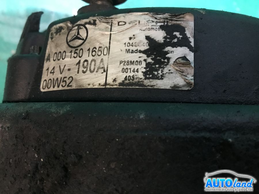 Alternator MERCEDES-BENZ C-CLASS (W203) 2000-2025 Cod A0001501650