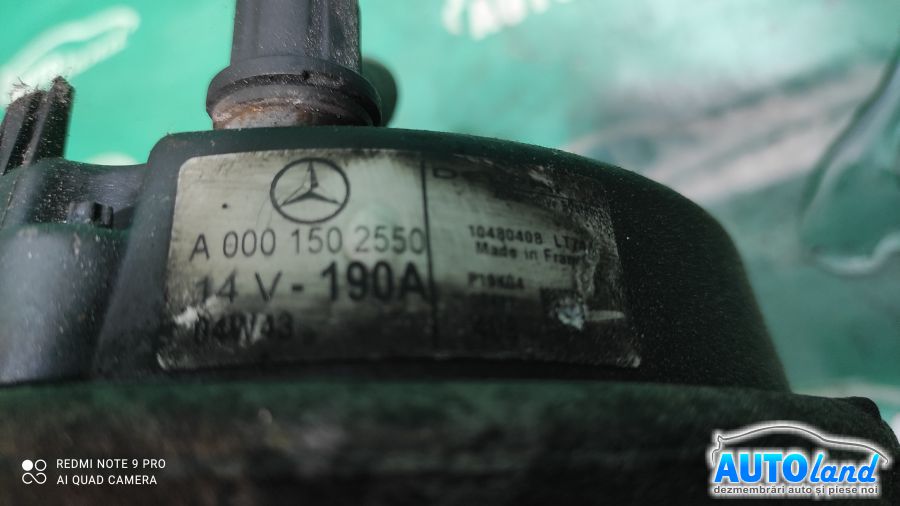 Alternator MERCEDES-BENZ C-CLASS (W203) 2000-2025 Cod A0001502550
