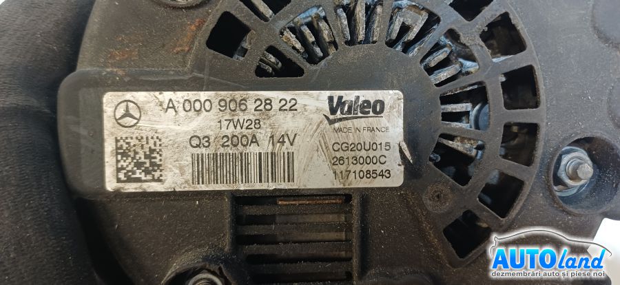 Alternator MERCEDES-BENZ C-CLASS (W205) 2013-2026 Cod A0009062822
