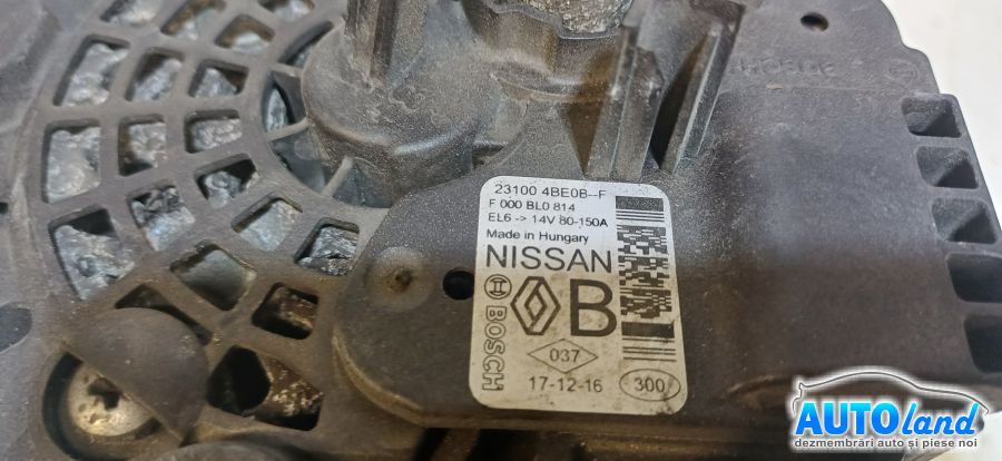 Alternator NISSAN QASHQAI II (J11) 2014-2021 Cod 231004BE0BF