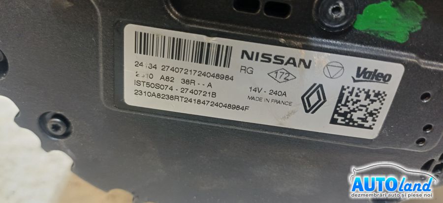 Alternator NISSAN QASHQAI III (J12) 2021-2026 Cod 2310A8238R