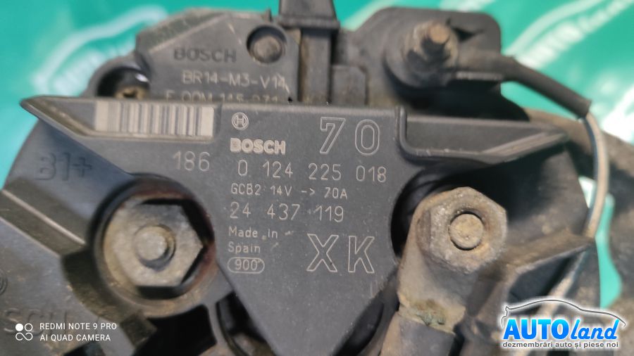 Alternator OPEL CORSA C (F08,F68) 2000-2025 Cod 24437119