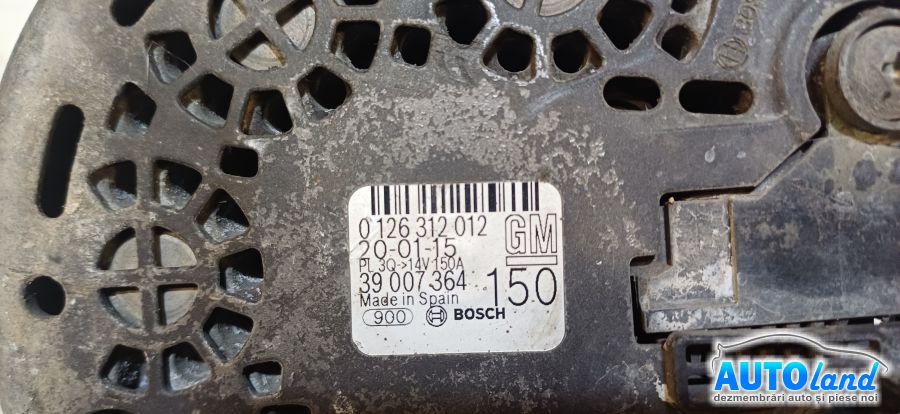 Alternator OPEL CORSA E 2014-2026 Cod 39007364