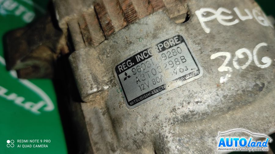 Alternator PEUGEOT 309 I (10C,10A) 1985-1989 Cod A3T03298