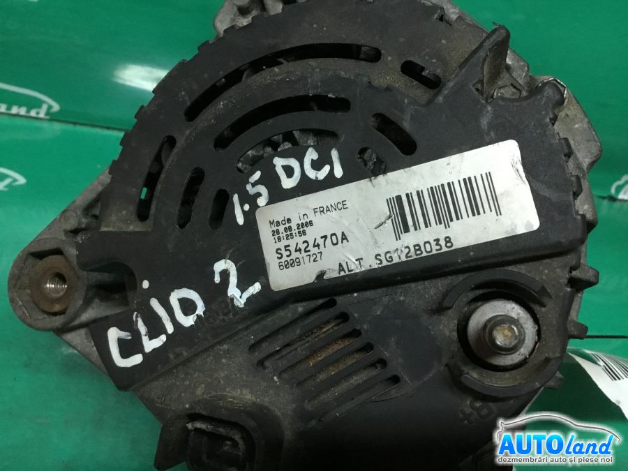 Alternator RENAULT CLIO II 2001-2025 Cod SG12B038