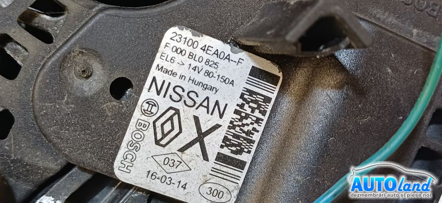 Alternator RENAULT KADJAR 2015-2026 Cod 231004EA0A