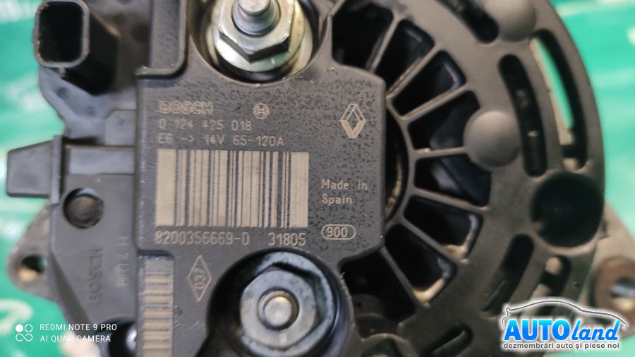 Alternator RENAULT MEGANE II (BM0/1_,CM0/1_) 2002-2025 Cod 0124425018