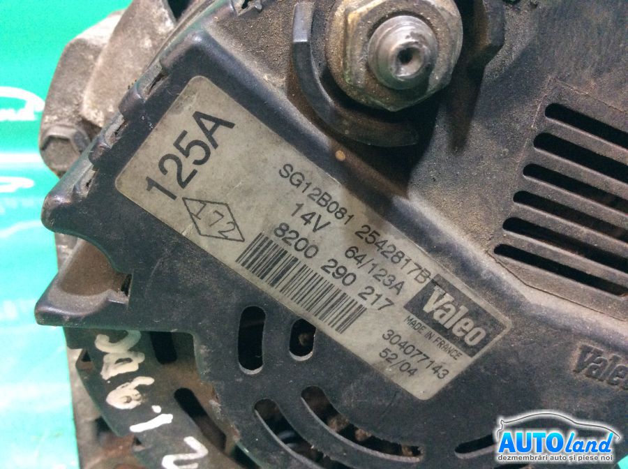 Alternator RENAULT SCENIC II (JM0/1_) 2003-2025 Cod 8200290217