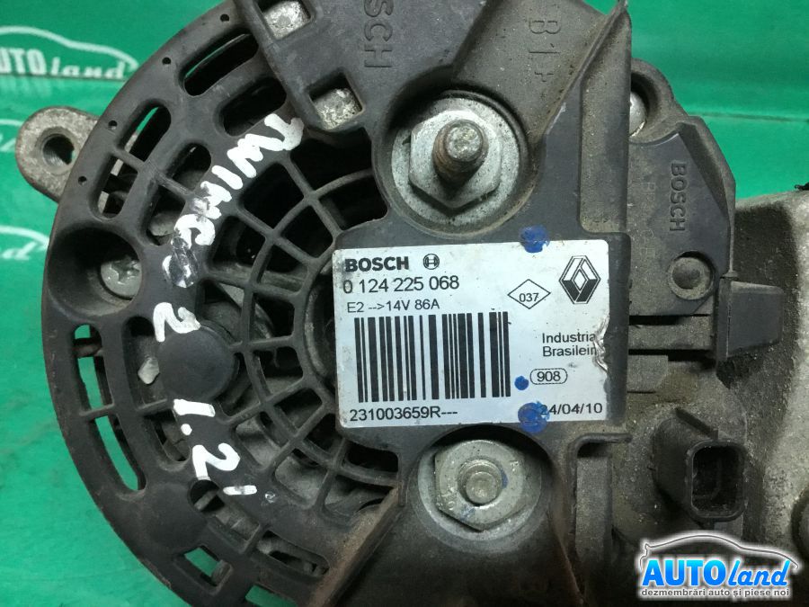 Alternator RENAULT TWINGO (CN0_) 2007-2026 Cod 0124225068