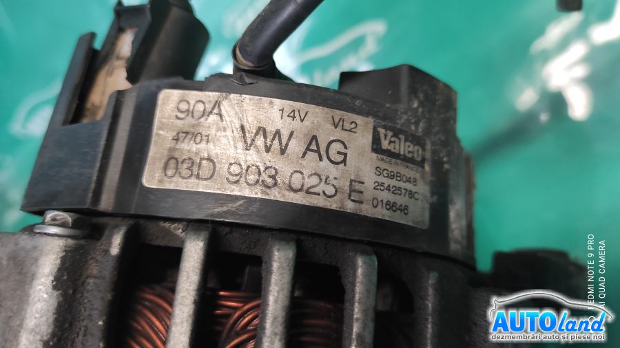 Alternator SKODA FABIA (6Y2) 1999-2025 Cod 03D903025E
