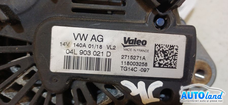 Alternator SKODA OCTAVIA (5E3) 2012-2026 Cod 04L903021D