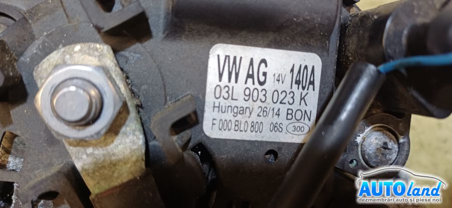 Alternator VOLKSWAGEN GOLF VII 2012-2026 Cod 03L903023K