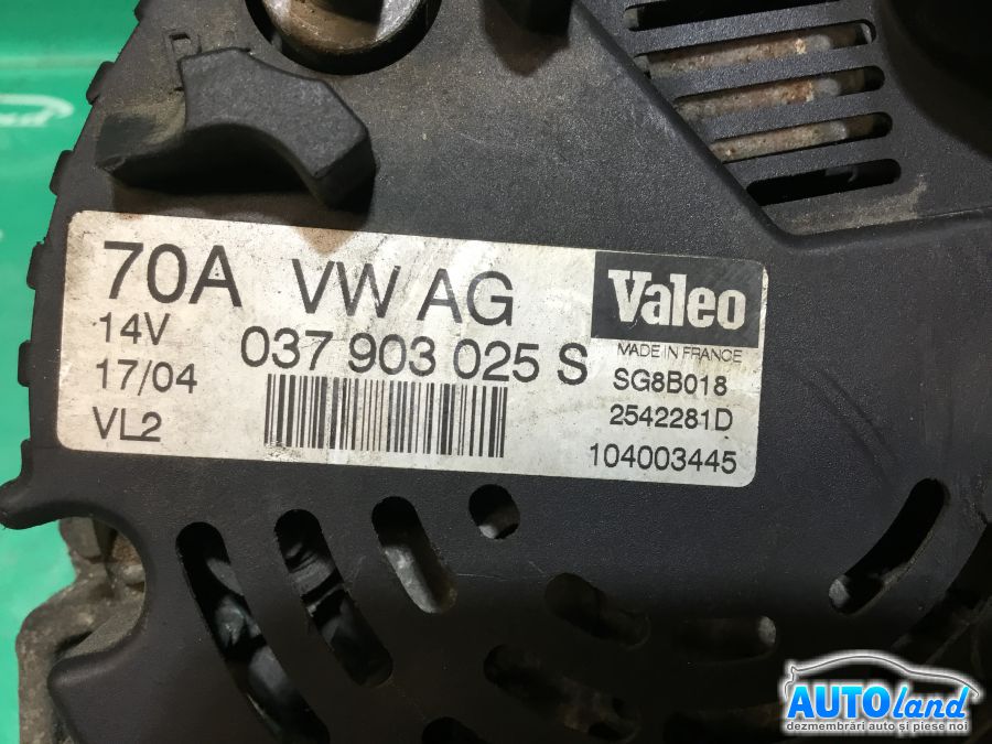Alternator VOLKSWAGEN LUPO (6X1,6E1) 1998-2005 Cod 037903025S