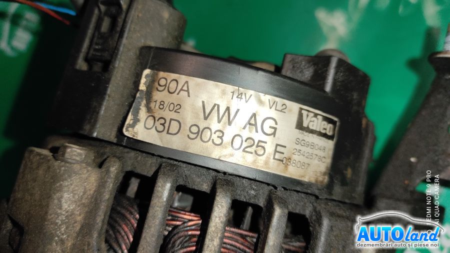 Alternator VOLKSWAGEN POLO (9N_) 2001-2025 Cod 03D903025E