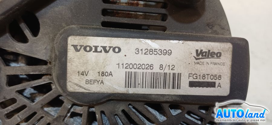 Alternator VOLVO V60 2010-2026 Cod 31285399