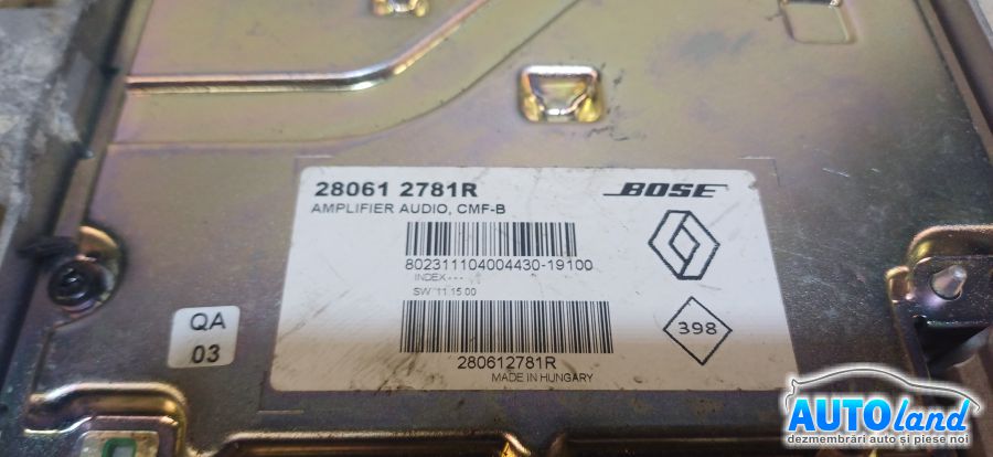 Amplificator Audio RENAULT CLIO V 2019-2026 Cod 280612781R