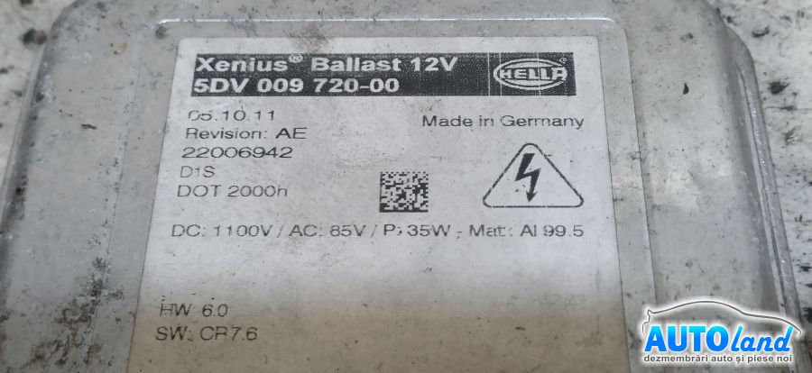 Balast Xenon OPEL ASTRA J combi 2009-2026 Cod 5DV00972000