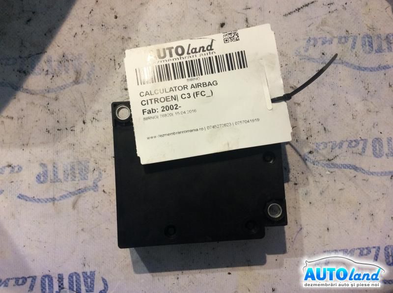 Calculator Airbag CITROEN C3 (FC_) 2002-2025 Cod 9651927580