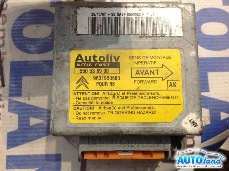 Calculator Airbag CITROEN XSARA (N1) 1997-2005 Cod 9631950680