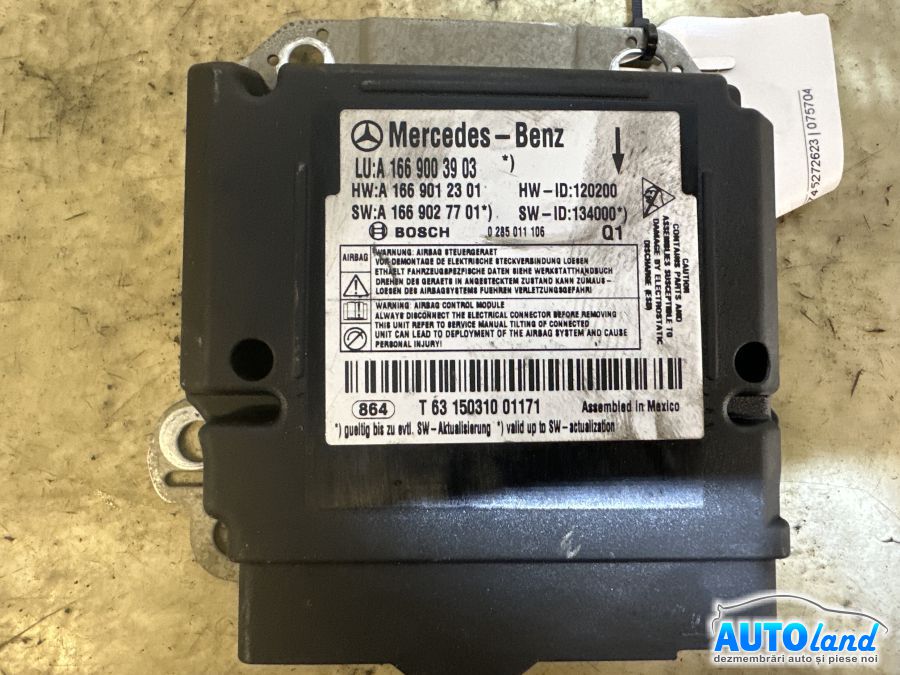 Calculator Airbag MERCEDES-BENZ GL (X166) 2012-2015 Cod A1669003903
