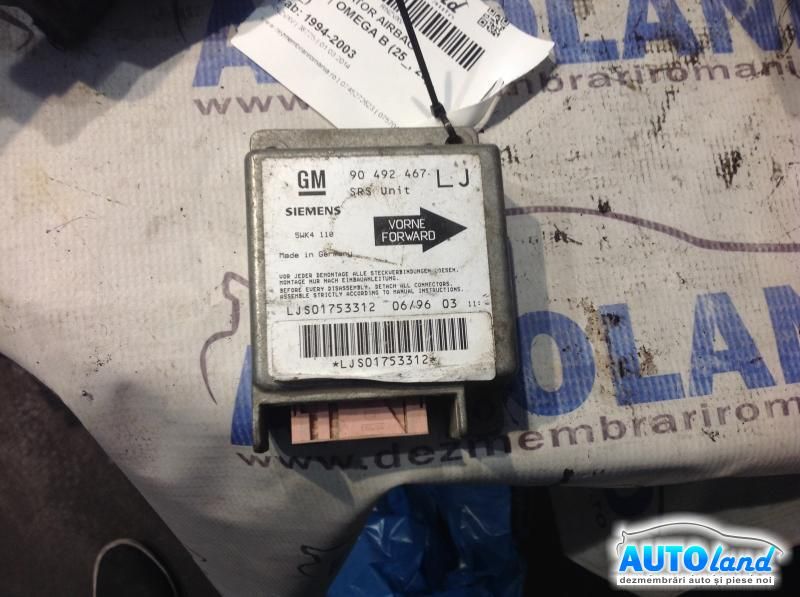Calculator Airbag OPEL OMEGA B (25_,26_,27_) 1994-2003 Cod 90492467