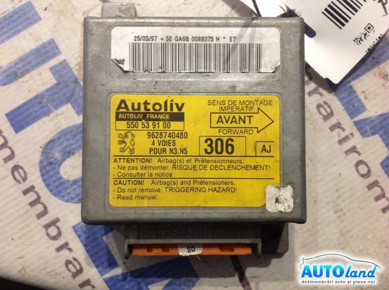 Calculator Airbag PEUGEOT 306 (7B,N3,N5) 1994-2001 Cod 9628740480
