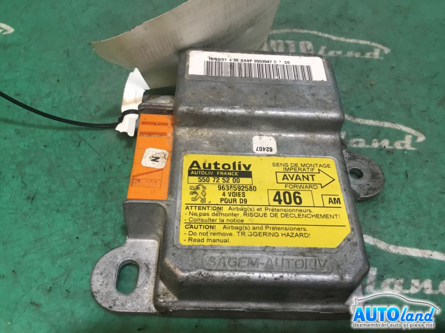 Calculator Airbag PEUGEOT 406 (8B) 1995-2004 Cod 550725200