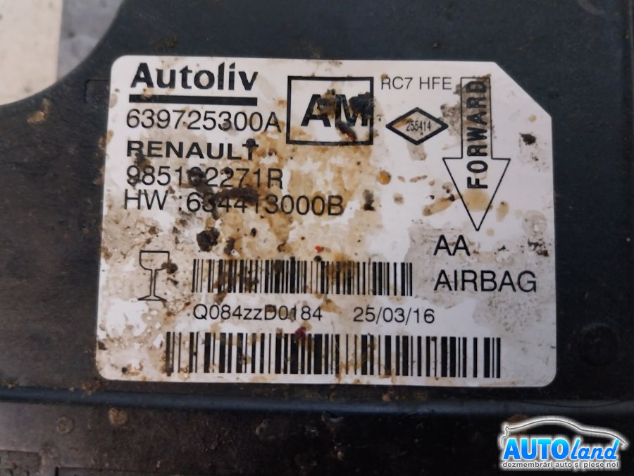 Calculator Airbag RENAULT KADJAR 2015-2026 Cod 639725300A
