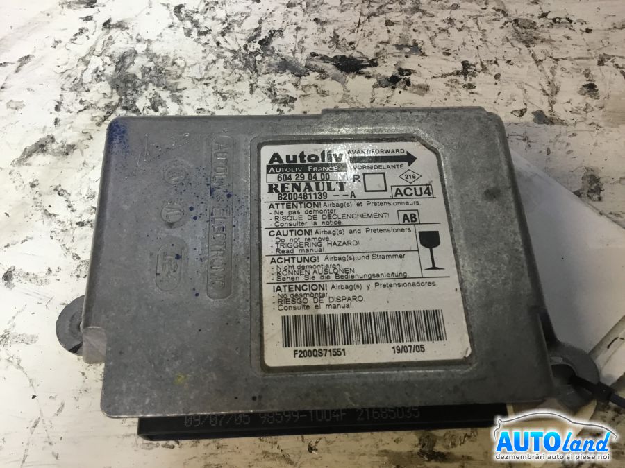 Calculator Airbag RENAULT SCENIC II (JM0/1_) 2003-2025 Cod 8200481139