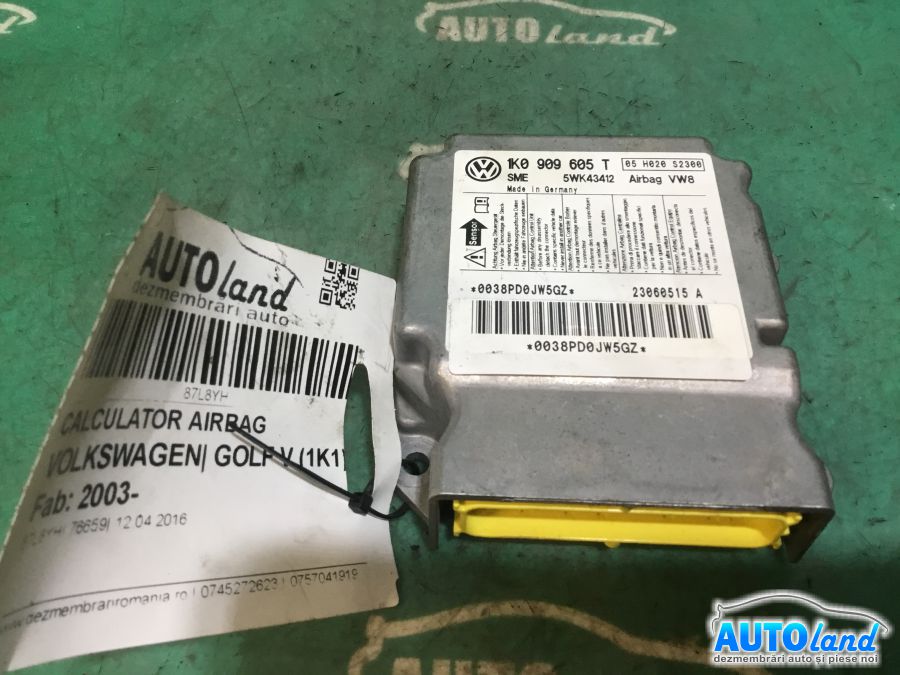 Calculator Airbag VOLKSWAGEN GOLF V (1K1) 2003-2025 Cod 1K0909605T
