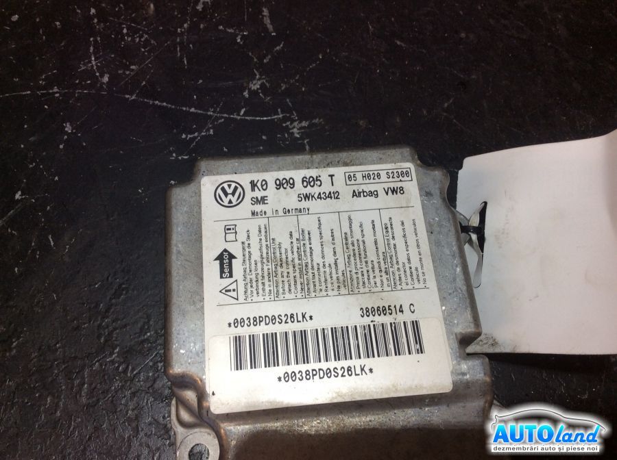 Calculator Airbag VOLKSWAGEN GOLF V (1K1) 2003-2025 Cod 1K0909605T