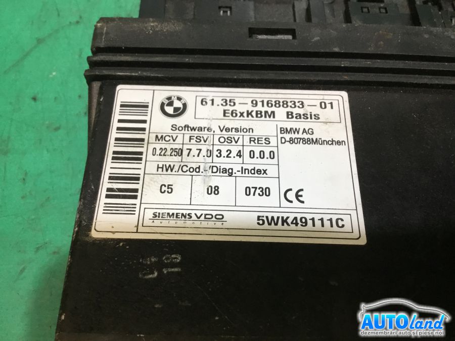 Calculator Confort BMW 5 (E60) 2003-2025 Cod 61359168833