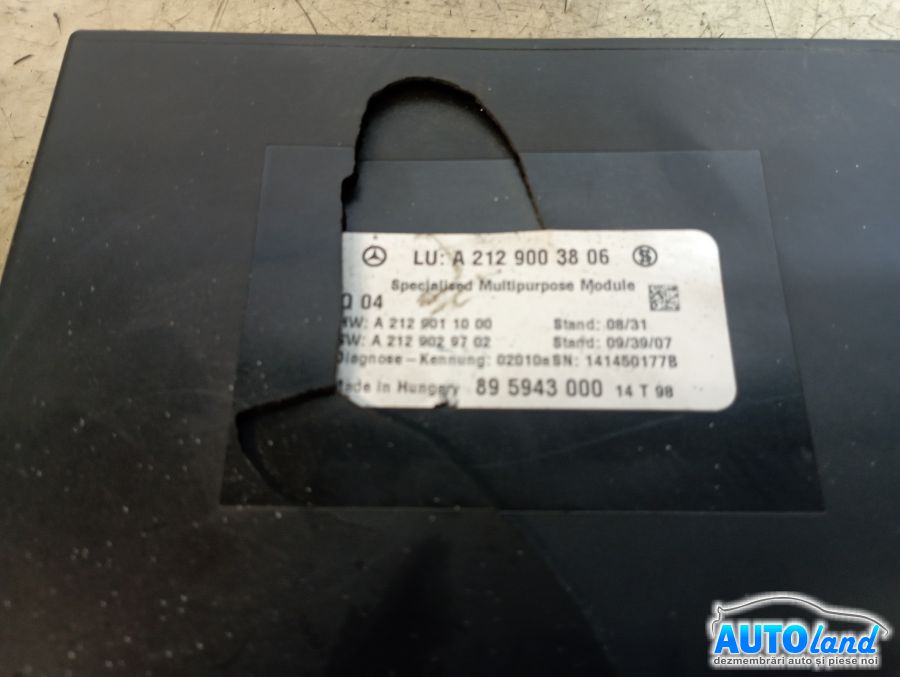 Calculator Confort MERCEDES-BENZ E-CLASS (W212) 2009-2025 Cod A2129003806