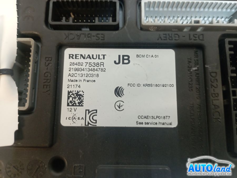 Calculator Confort RENAULT ZOE 2012-2026 Cod 284B27538R