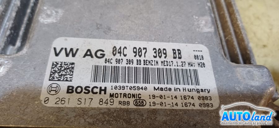Calculator Ecu Motor AUDI A1 Sportback 2018-2025 Cod 04C907309BB