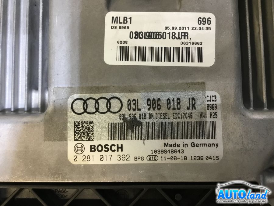 Calculator Ecu Motor AUDI A4 Avant (8K5) 2008-2025 Cod 03L906018JR