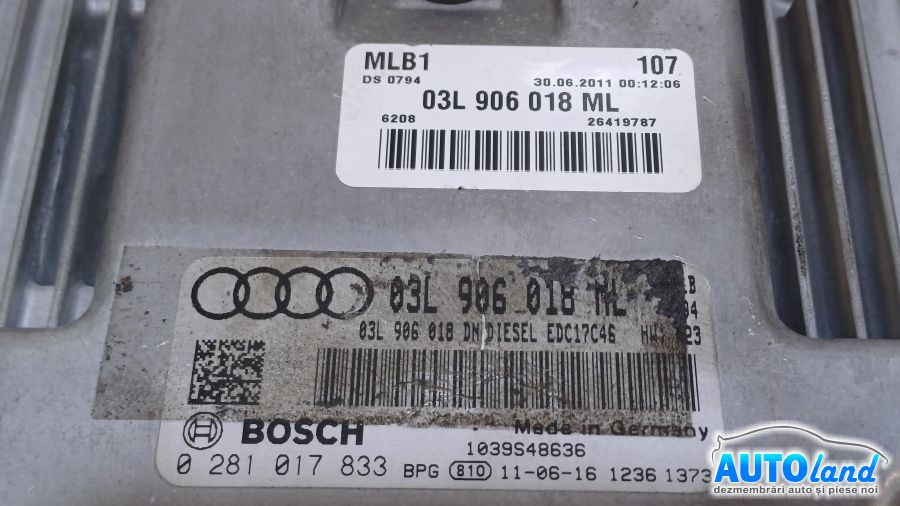 Calculator Ecu Motor AUDI Q5 (8R) 2008-2025 Cod 03L906018ML