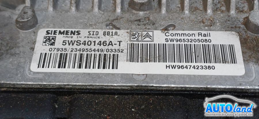 Calculator Ecu Motor CITROEN BERLINGO 2008-2025 Cod 9653205080