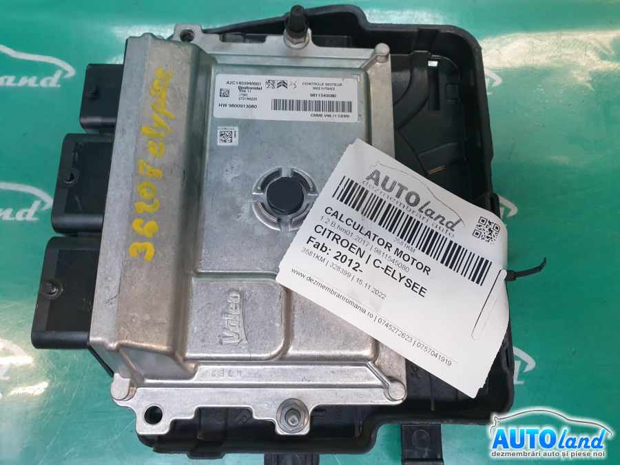 Calculator ECU Motor CITROEN C-ELYSEE 2012-2025 Cod 9811545080