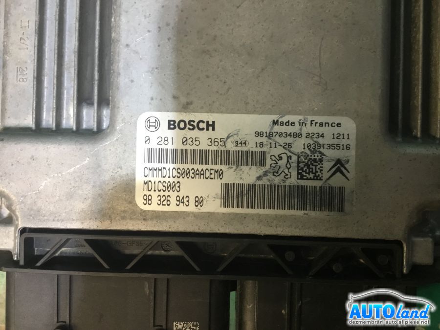 Calculator ECU Motor CITROEN C3 II 2009-2025 Cod 0281035365