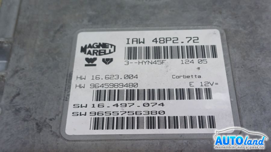 Calculator Ecu Motor CITROEN C3 II 2009-2025 Cod 9655756380