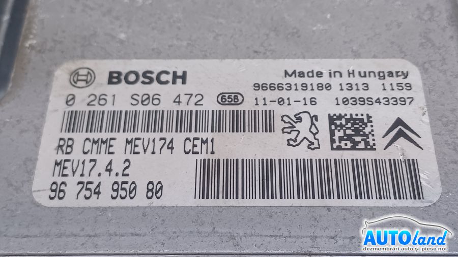 Calculator Ecu Motor CITROEN C3 II 2009-2025 Cod 9675495080