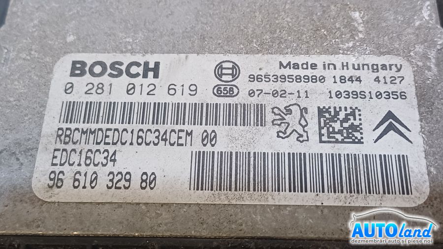 Calculator Ecu Motor CITROEN C4 (B7) 2009-2025 Cod 9661032980
