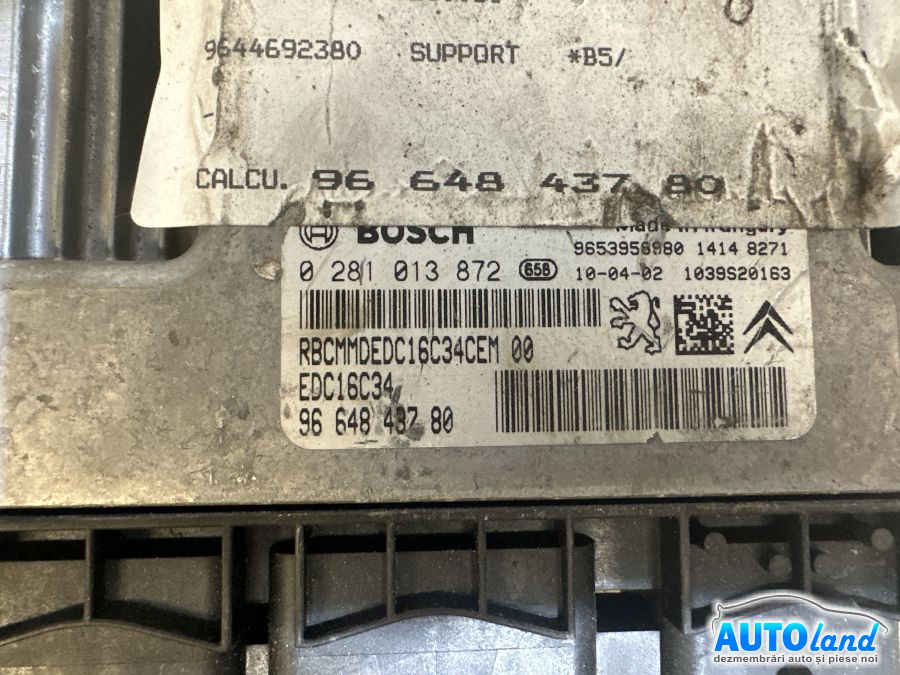Calculator Ecu Motor CITROEN C4 (B7) 2009-2026 Cod 9664843780