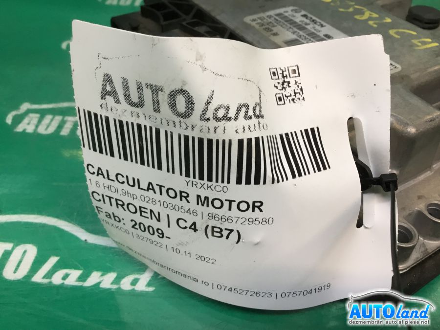 Calculator ECU Motor CITROEN C4 (B7) 2009-2025 Cod 9666729580